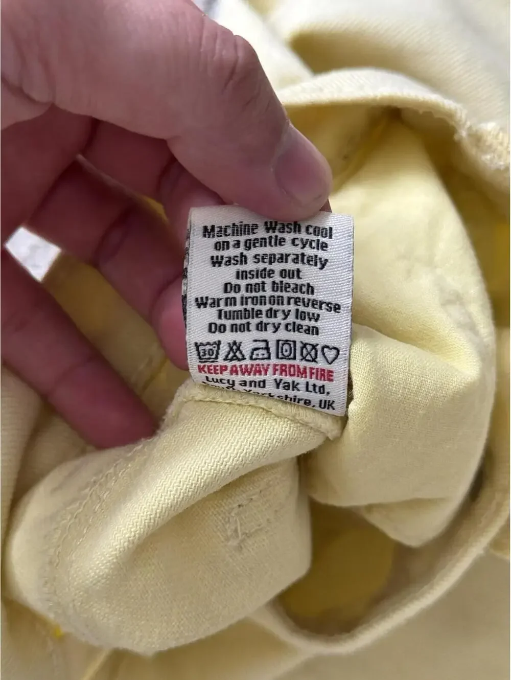 Lucy and Yak Shorts Women’s 30 Yellow Denim‎ Pockets Casual Logo Cotton Preppy